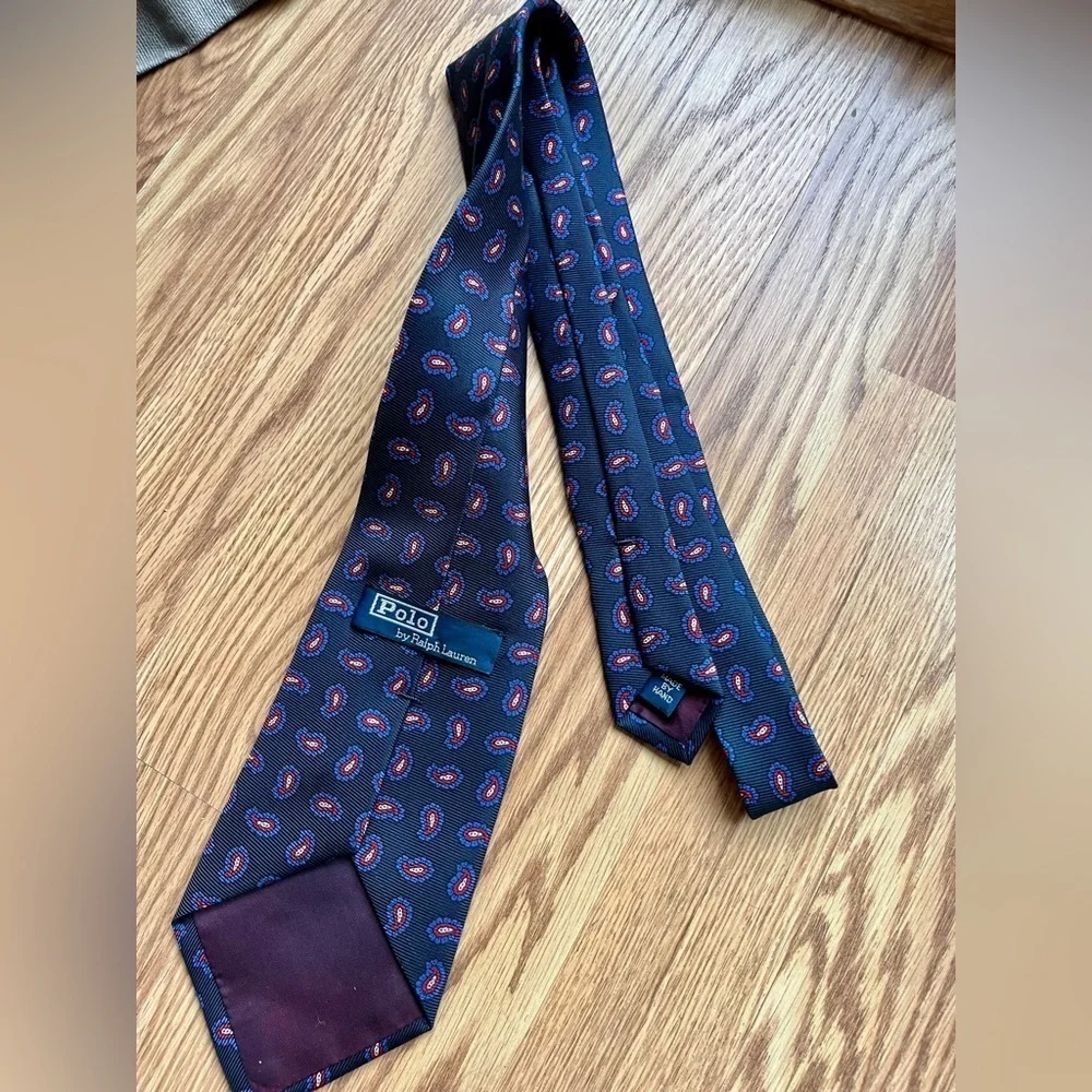 Polo Ralph Lauren Tie - Navy with Paisley